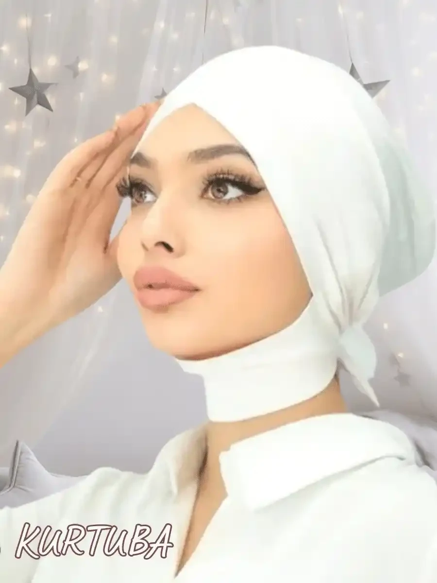 Hijab Undercap - Underscarf - White, Color: White