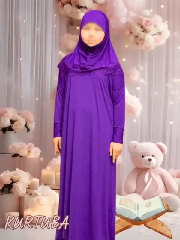 Prayer Dress For Girls 7-16 years Mauve Jamila