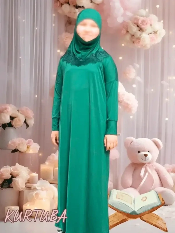 Prayer Dress For Girls 7-16 years Green Jamila