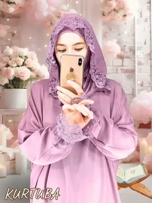 Abaya de prière mauve Rayhana
