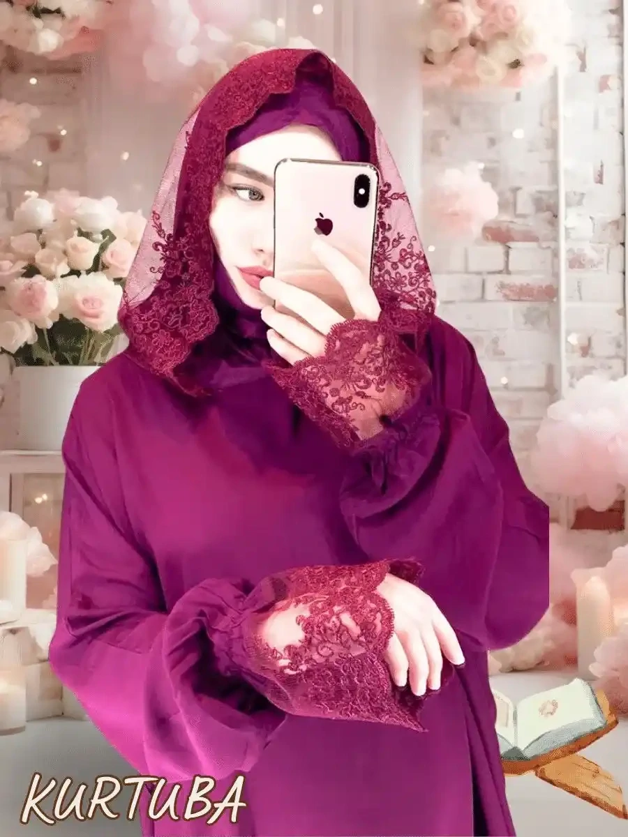 Prayer Dress Burgundy Rayhana