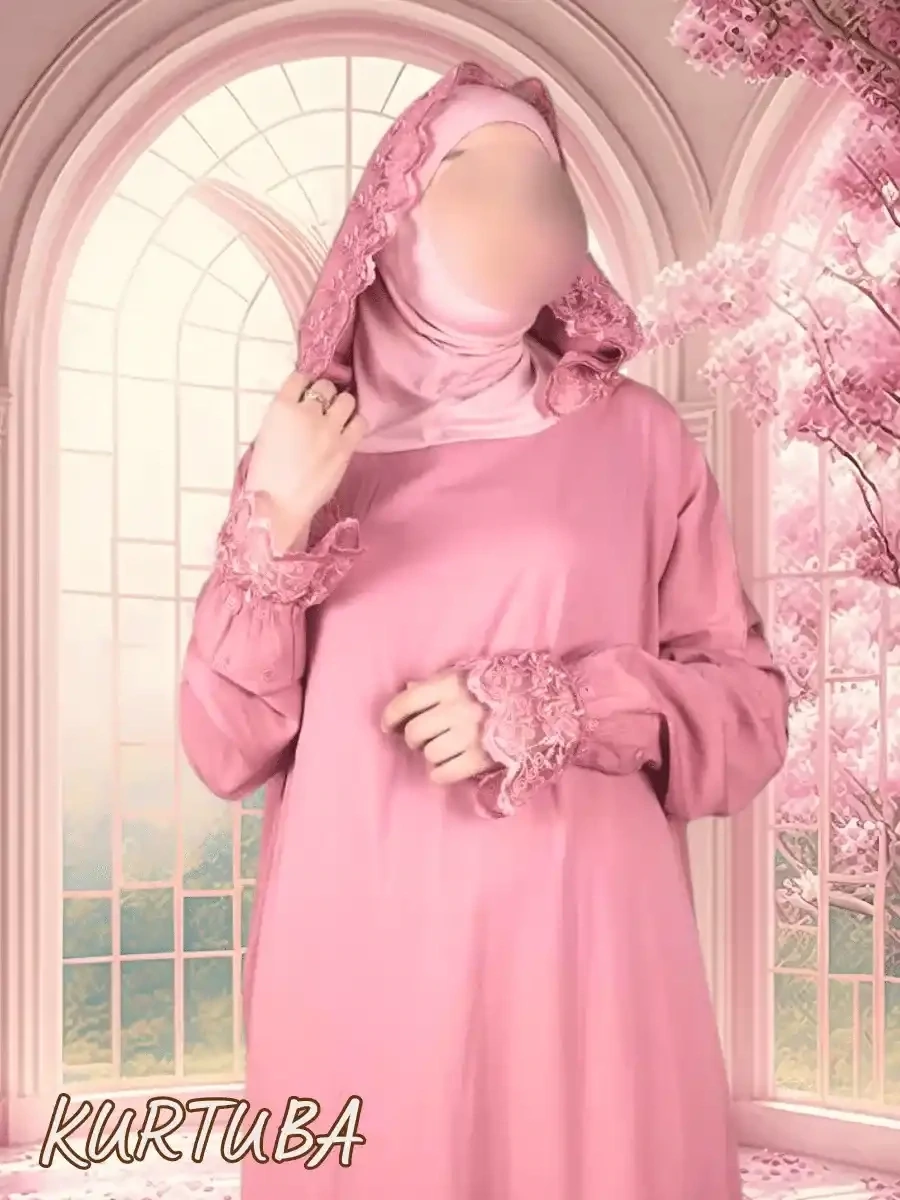 Prayer Abaya Pink Powder Rayhana