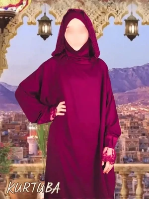 Prayer Dress Burgundy Rayhana