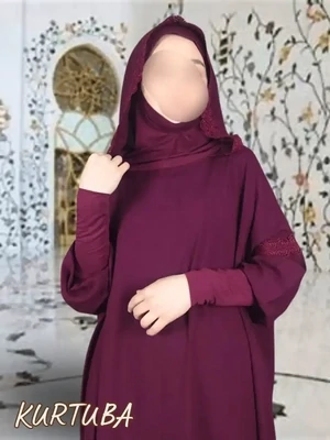 Prayer Dress Burgundy Hind