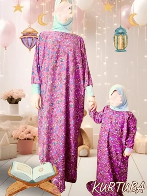 SIZE PLUS Prayer Dress Pink Fuchsia Hafsa