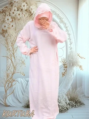 Prayer abaya Dubai Silk Pink