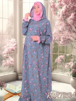 Abaya Green Floral Print Suneta