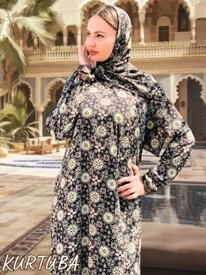 Abaya With Scarf Black Anika