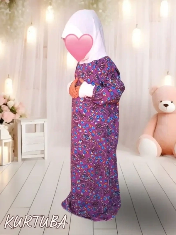 Prayer Abaya Mauve For Girls 4-16 years - Azza Collection