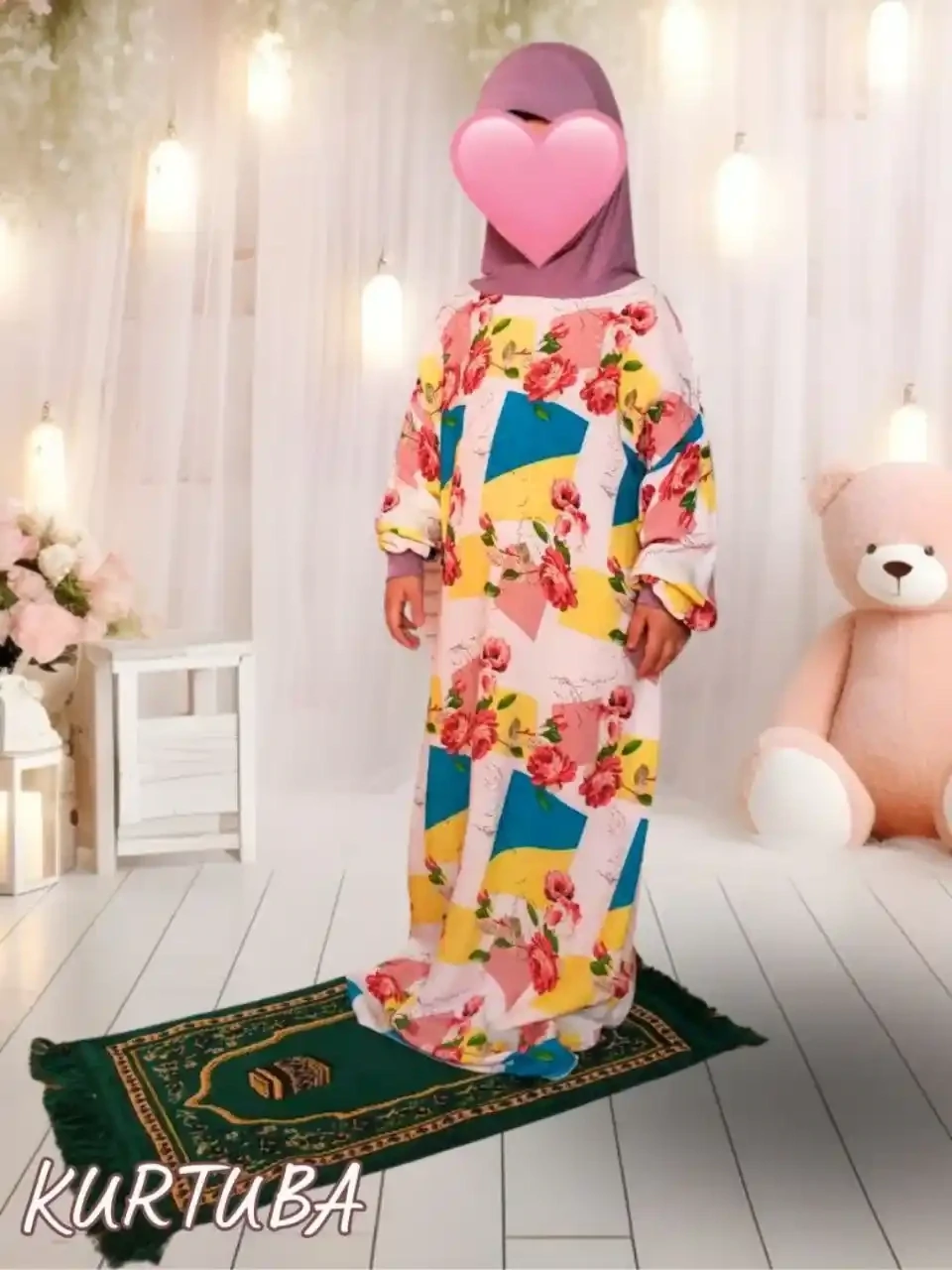 Prayer Abaya White For Girls 3-6 years - Azza Collection