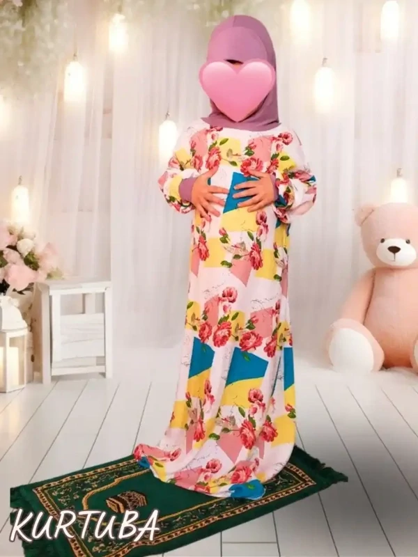 Prayer Abaya White For Girls 3-6 years - Azza Collection