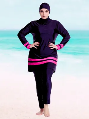 Swimsuit Burkini Black and Pink