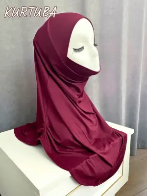 Hijab instantané prêt à porter - Bordeaux - Collection Sumaya