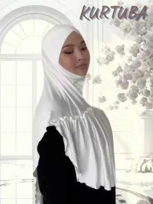 Instant Hijab With Pearls - White Eggshell - Leila Collection