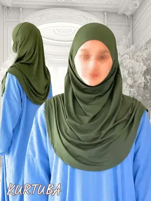 Hijab instantané prêt à porter - Kaki - Collection Sumaya