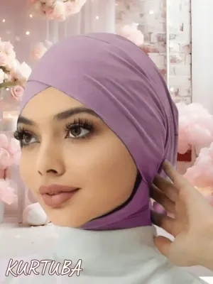 Hijab sous-bonnet - sous-foulard - mauve