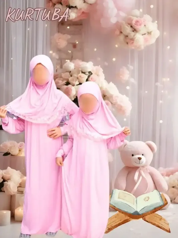 Prayer Dress For Girls 7-16 years Pink Jamila