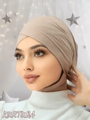 Hijab sous-bonnet - sous-foulard - beige