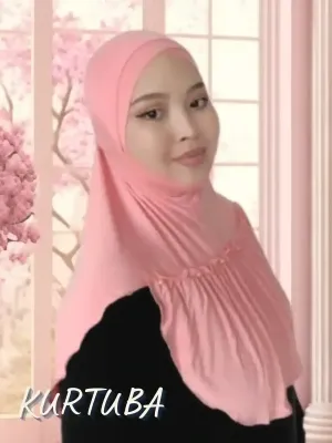 Instant Hijab With Pearls - Pink - Leila Collection