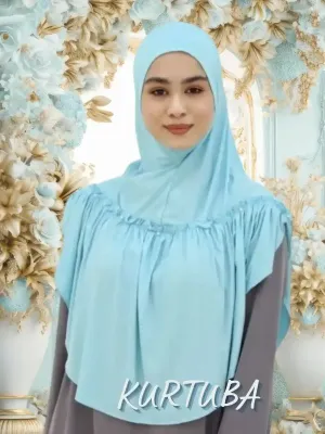 Instant Hijab With Pearls - Sky Blue - Leila Collection