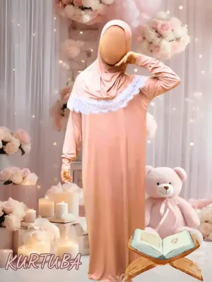 Robe de prière pour fille 7-16 ans beige Jamila