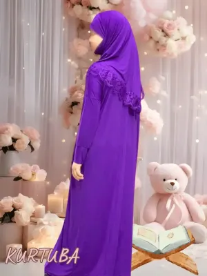 Prayer Dress For Girls 7-16 years Mauve Jamila