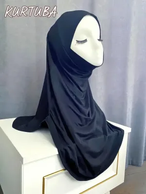 Instant Hijab Ready to Wear - Black - Sumaya Collection