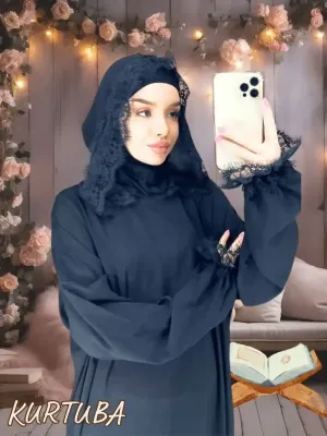 Robe de prière noire Zaynab