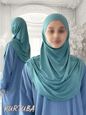 Instant Hijab Ready to Wear - Green Mint - Sumaya Collection