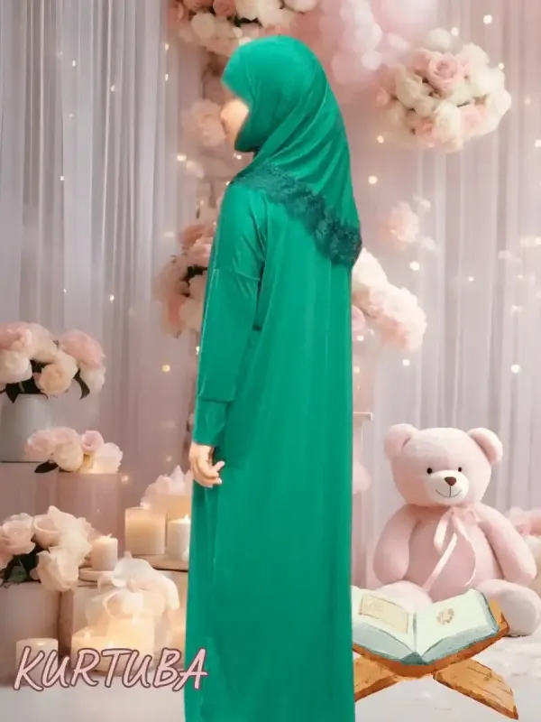 Prayer Dress For Girls 7-16 years Green Jamila