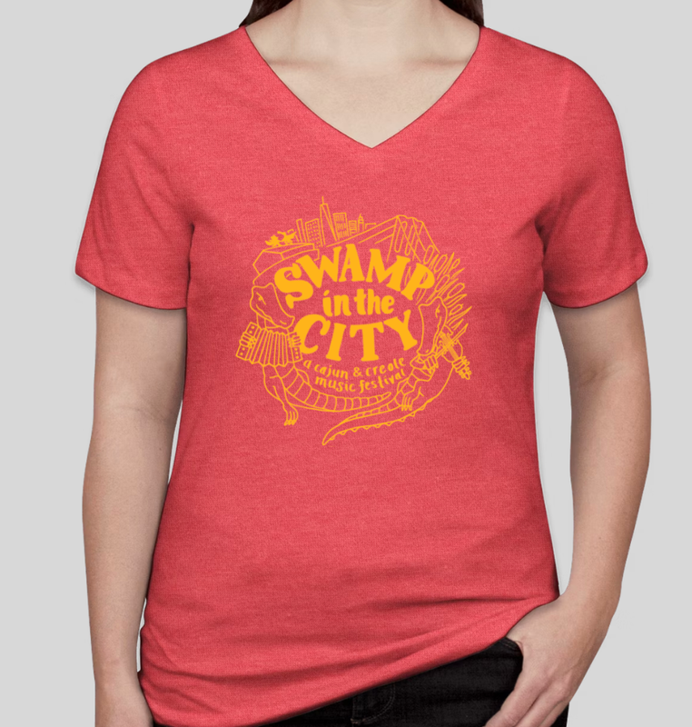 WOMEN&#39;S V-NECK SWAMP IN THE CITY &quot;23 TEE