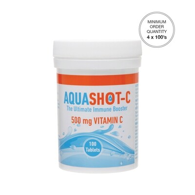 AQUASHOT-C 500 mg Vitamin C 100&#39;s Tablets
[Min. order 4 x 100&#39;s]