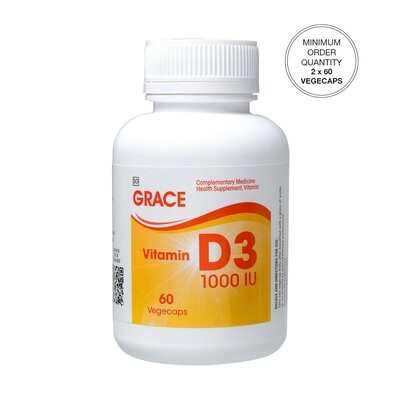GRACE Vitamin D3 Vegecaps
[Min. order 2 x 60's]