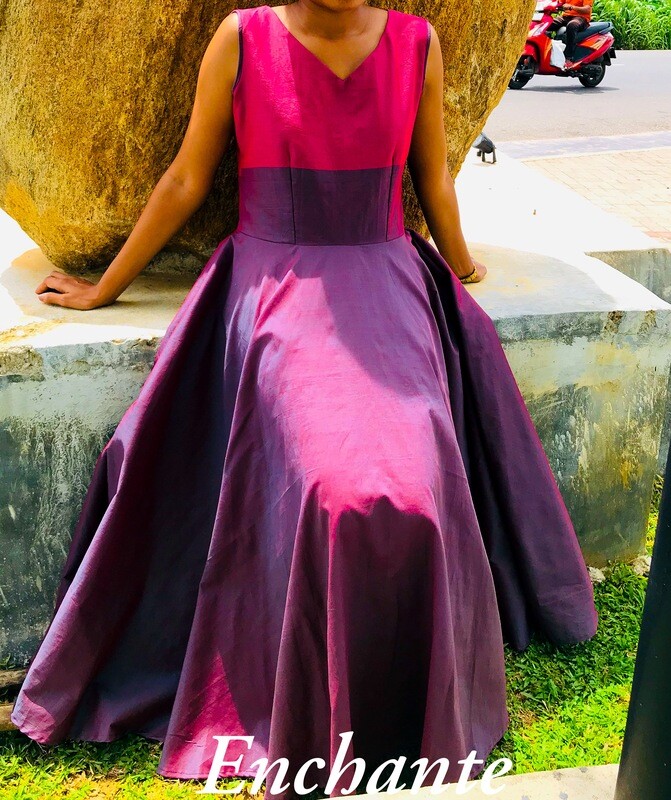 Two Tone Maxi Dress