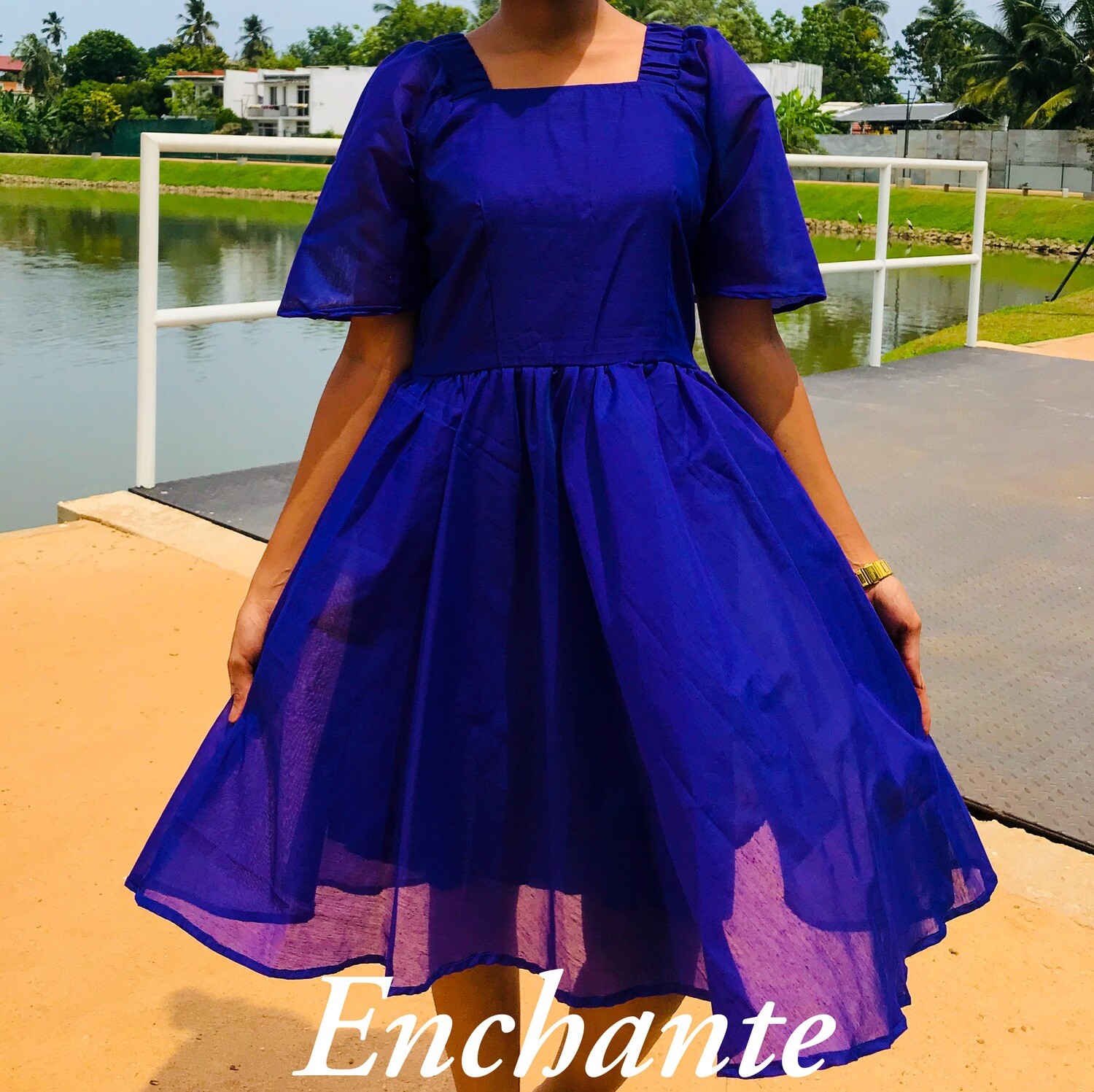 Purple Flared Short Dress