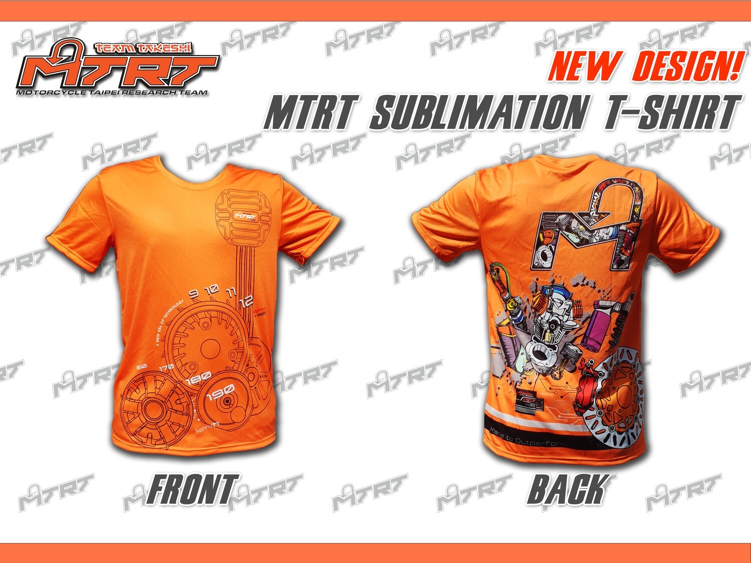 T-SHIRT SUBLIMATION  M  ORANGE