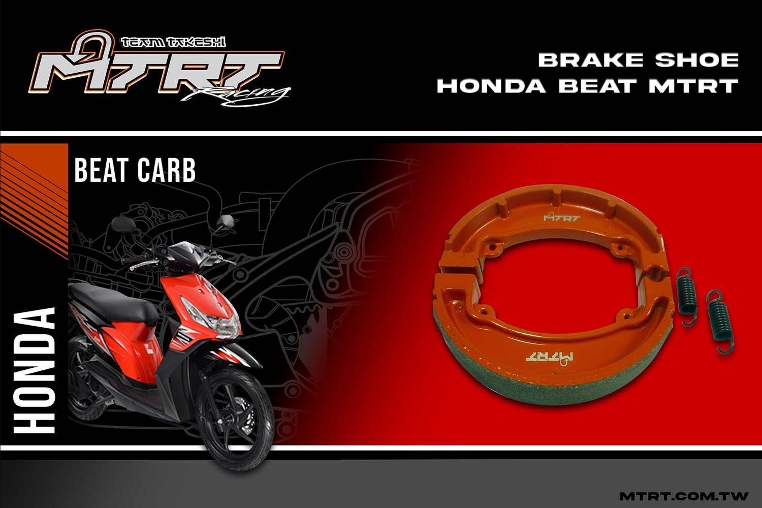 BRAKE SHOE Honda Beat Super8 Click125
