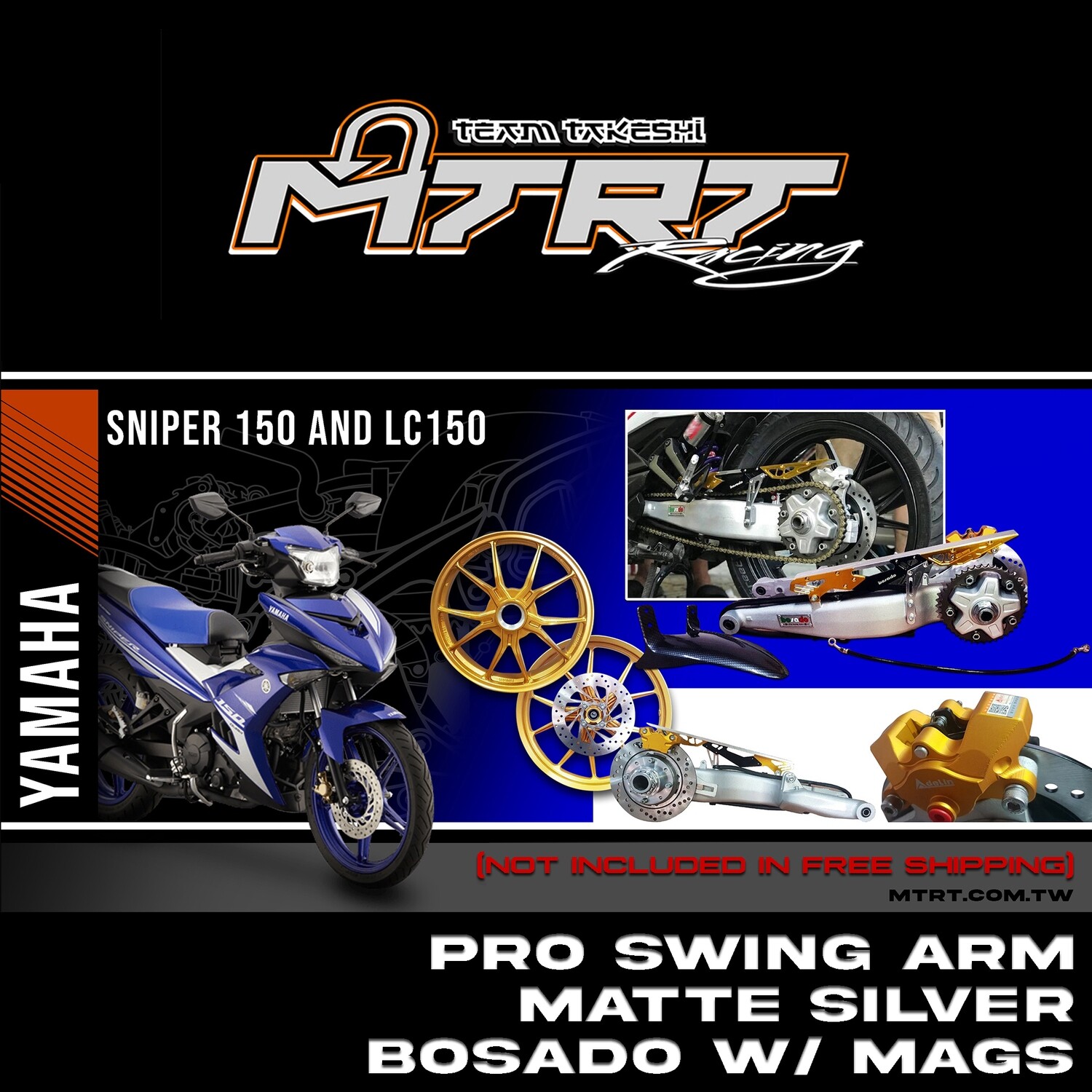 PRO SWING ARM SILVER with gold "BOSADO" MAGS SNIPER MxKING