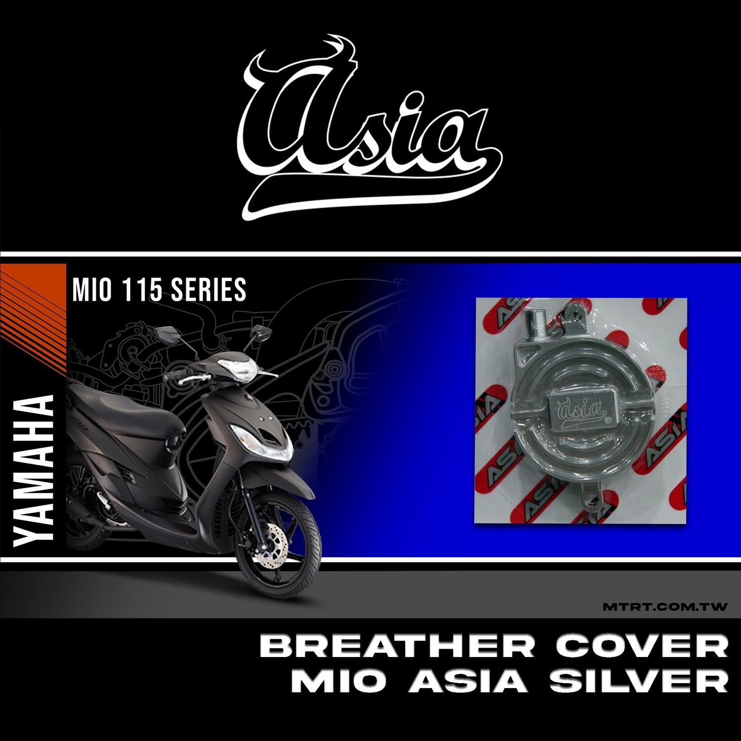 BREATHER COVER SILVER MIO ASIA