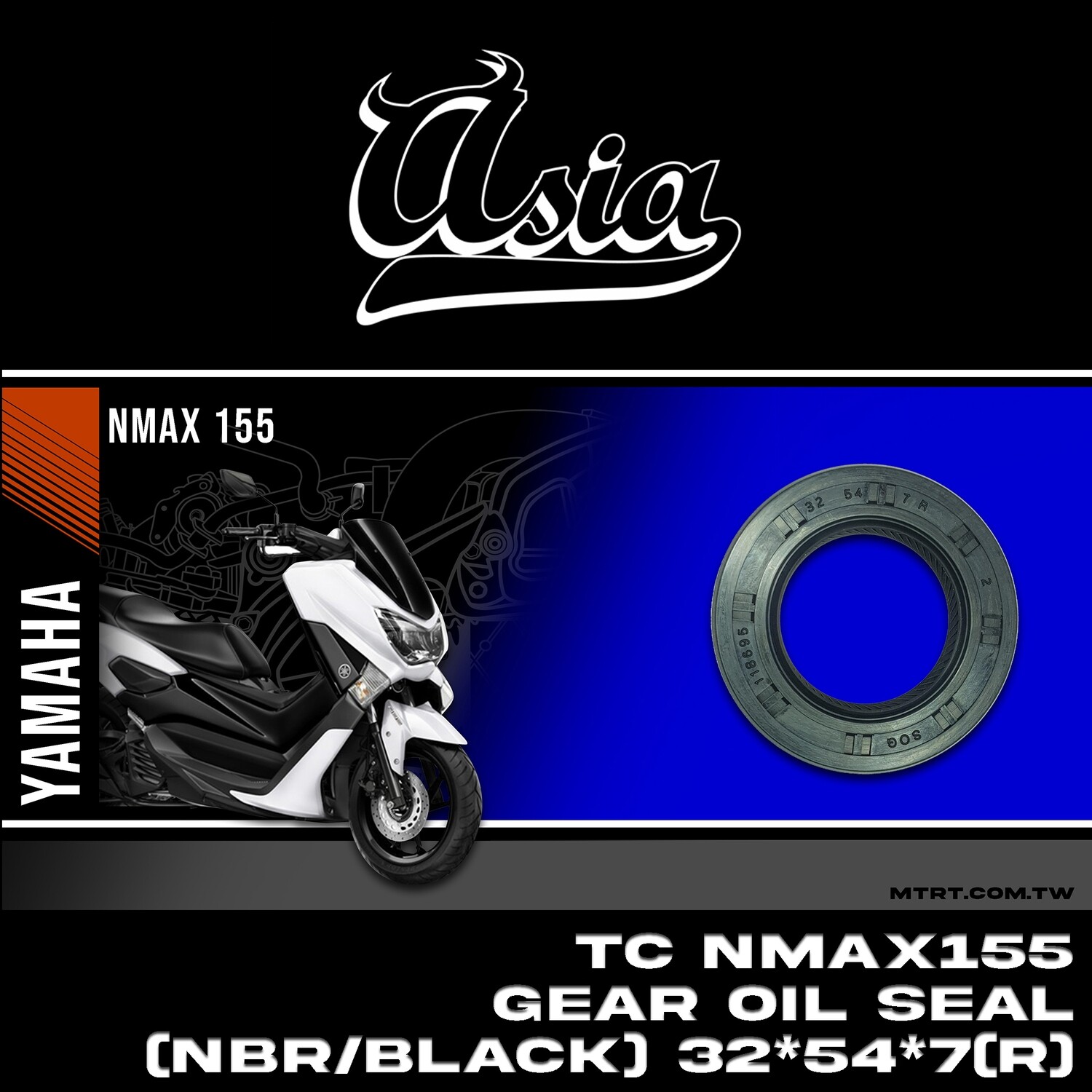 GEAR OIL SEAL 32x54x7R NMAX155  BLACK ASIA