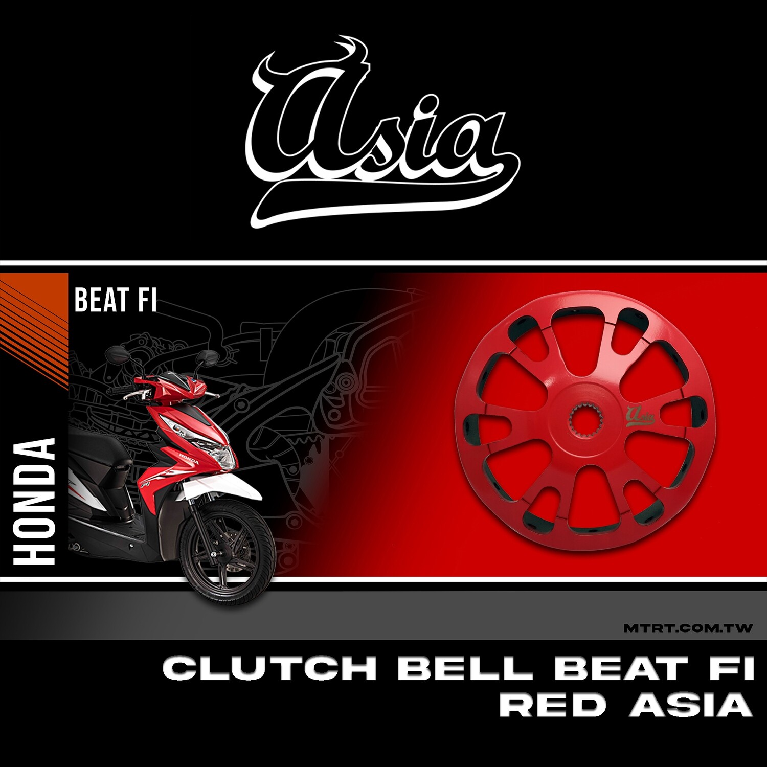 CLUTCH BELL BEAT Fi RED ASIA