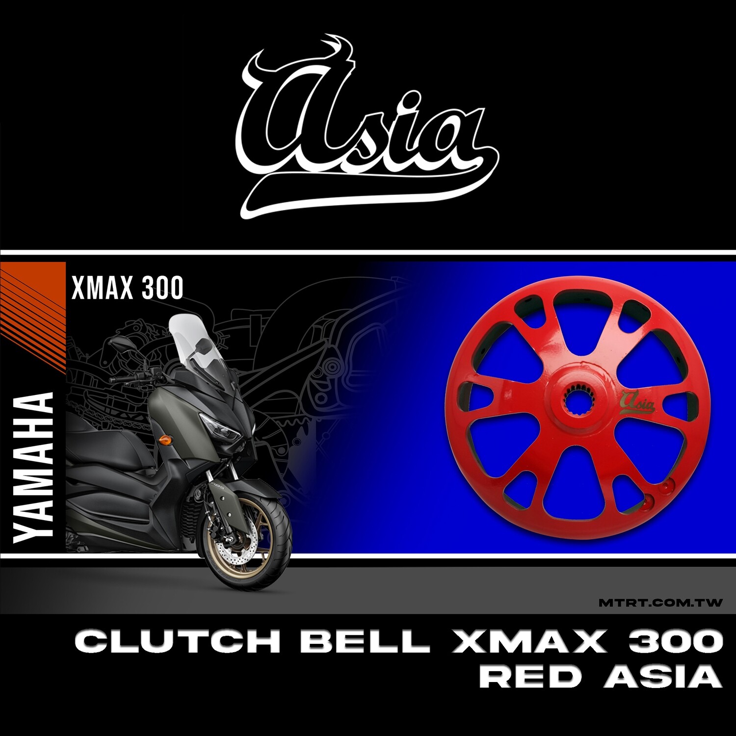 CLUTCH BELL XMAX300 RED ASIA