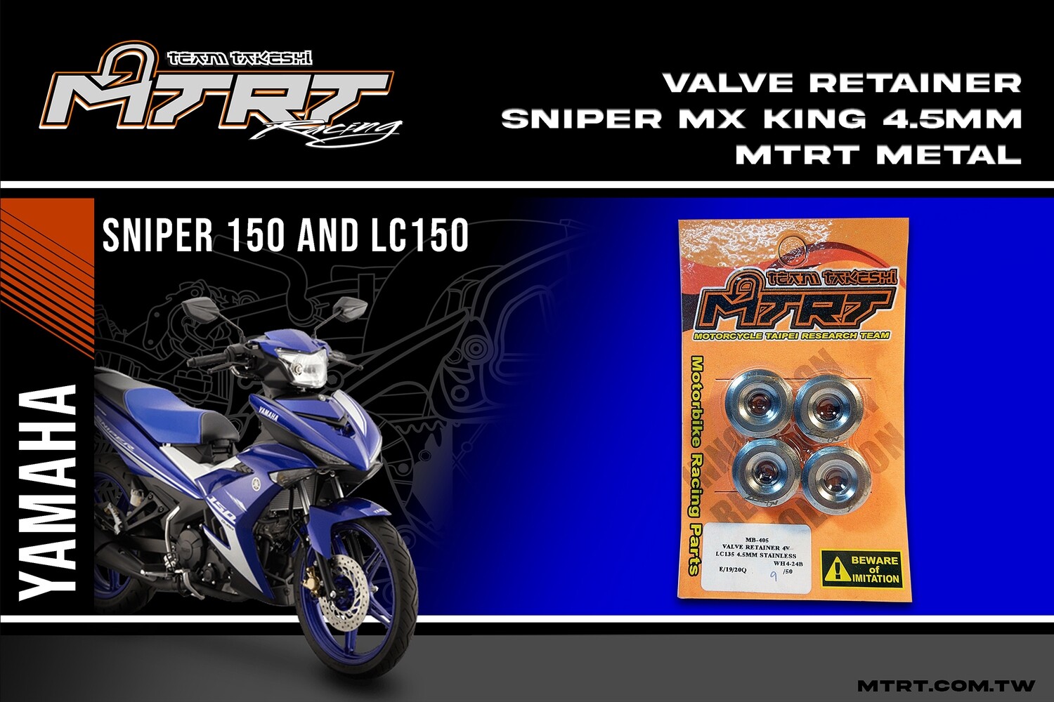 VALVE Retainer  SNPER MX KING-CYGNUS 4.5mm MTRT METAL