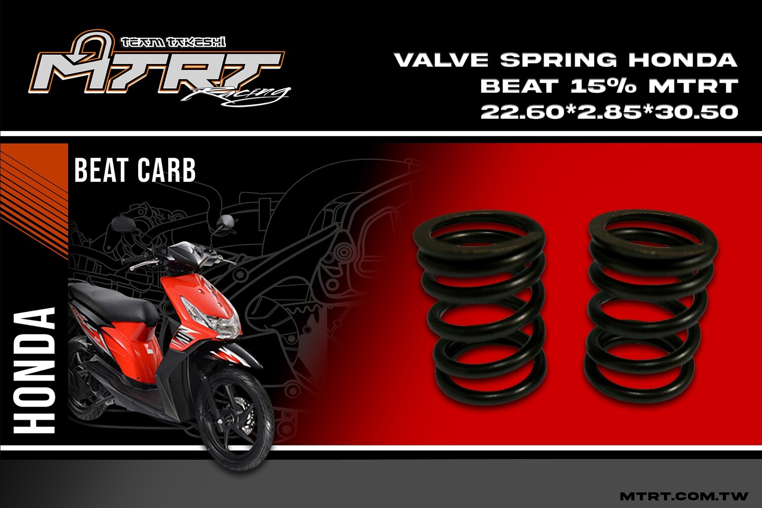 VALVE SPRING  HONDA BEAT 15%