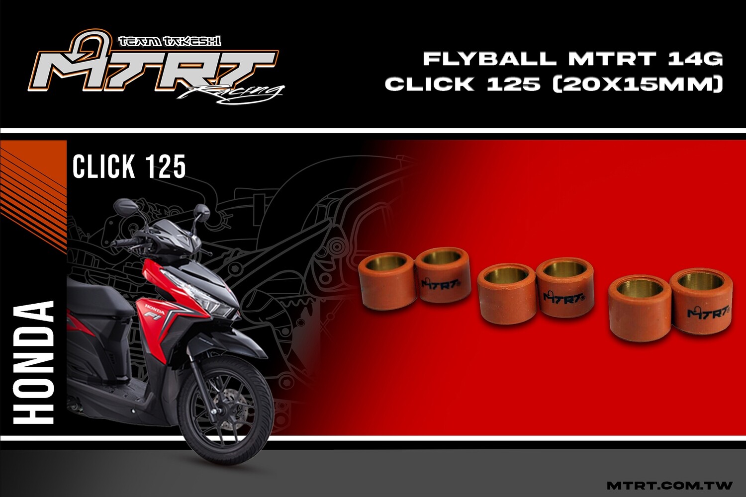 FLYBALL MTRT Click125DinkStepRV 14G (20x15mm)