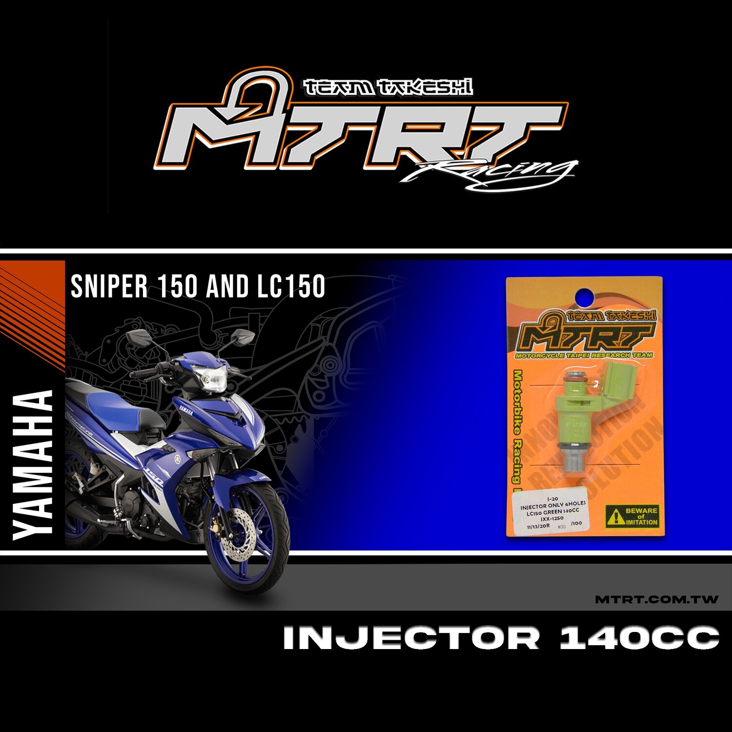 INJECTOR ONLY 6HOLES GREEN 140CC LC150/NMAX155