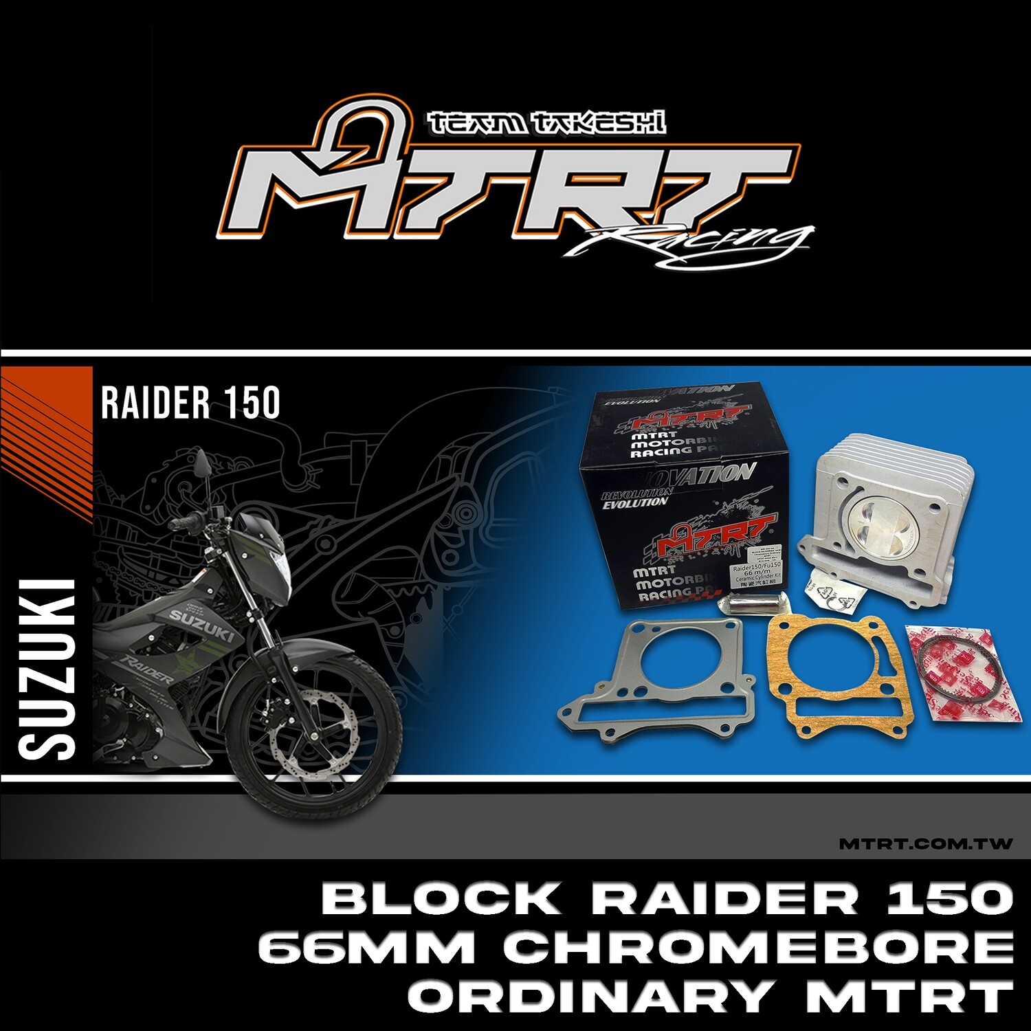 BLOCK RAIDER150  66MM Chromebore Ordinary MTRT