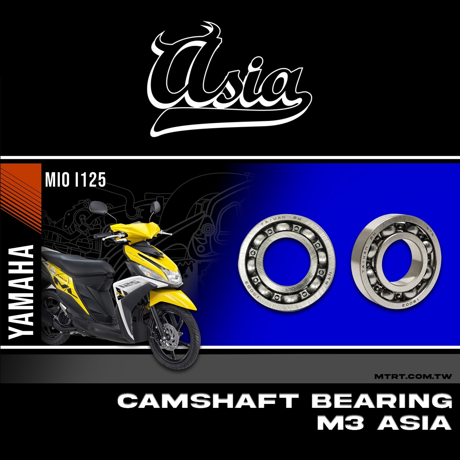 CAMSHAFT BEARING M3/mioi125  ASIA 16003(SCS13)  IN14.60mm/OUT34.71mm