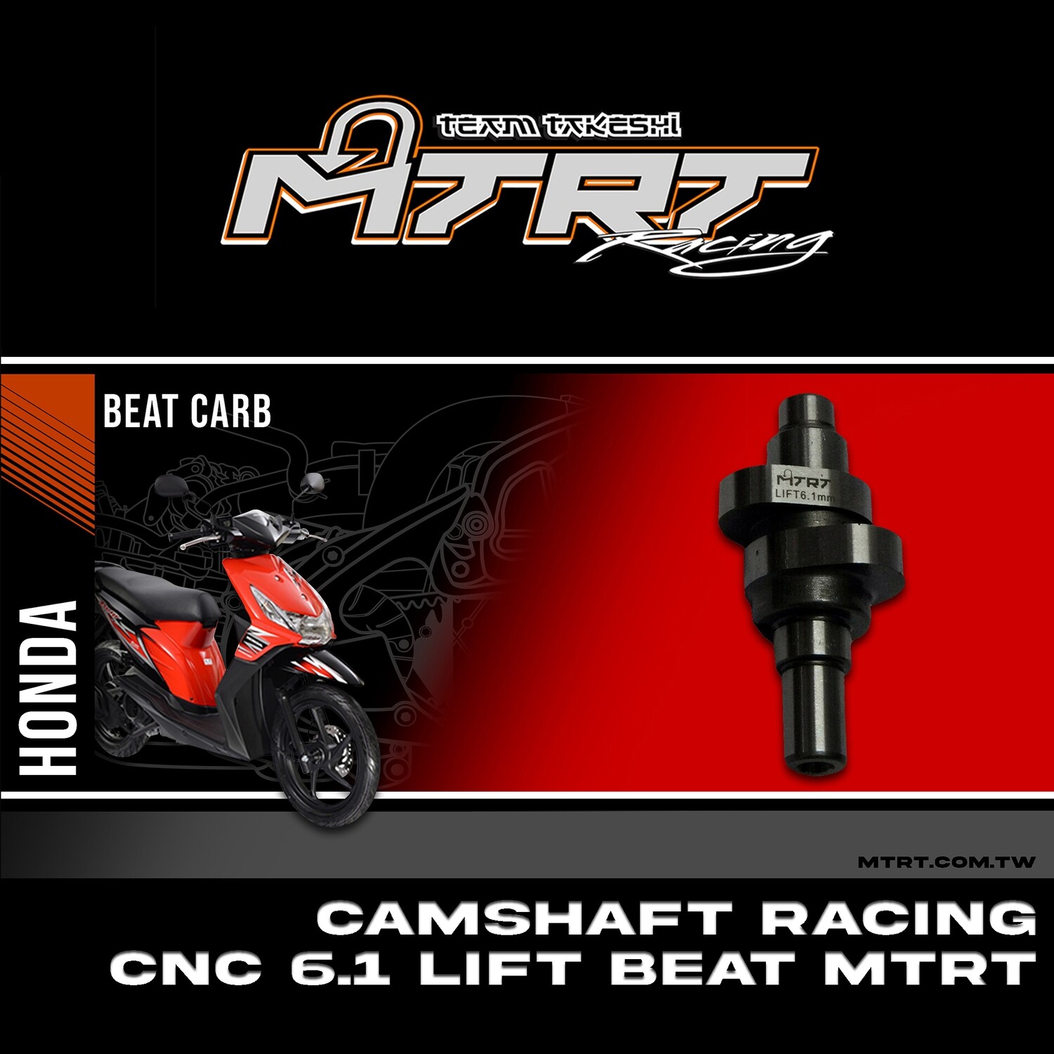 CAMSHAFT RACING CNC 6.1 BEAT MTRT