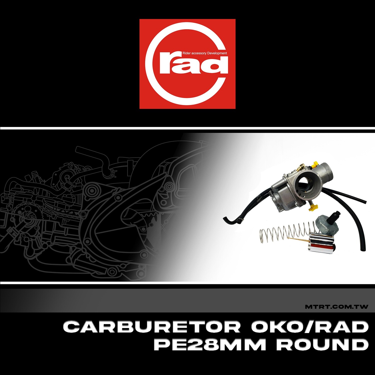 CARBURATOR OKO RAD PE 28MM ROUND